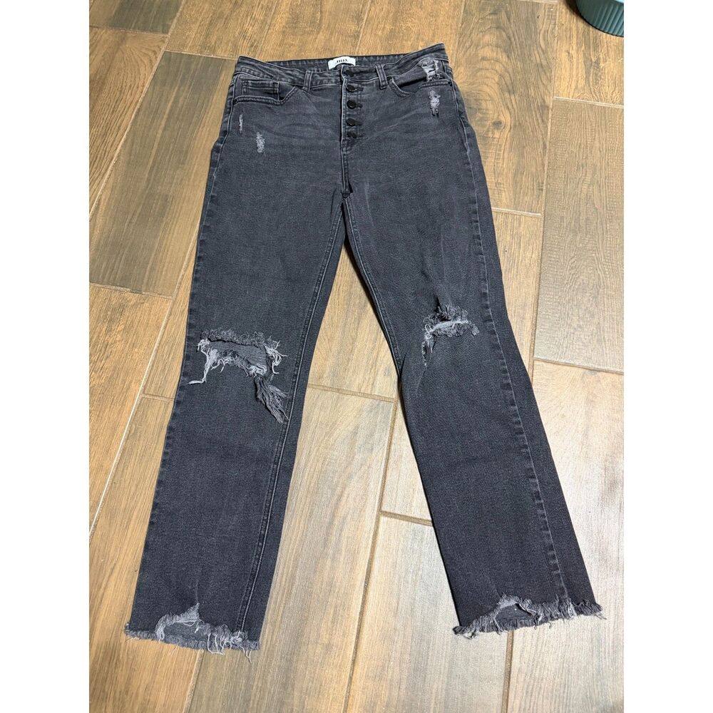 Just Black Denim Distressed Black Jeans